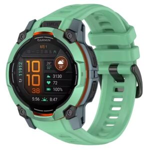 eses Silikónový remienok pre Garmin instinct 3 - Zelený, 22 mm