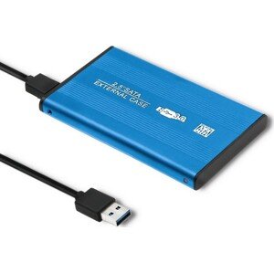 Qoltec Kryt na pevný disk HDD/SSD 2.5" SATA3 | USB 3.0 | modrý