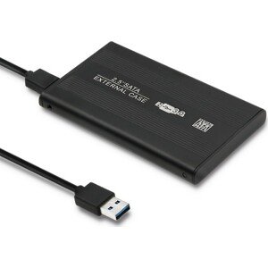 Qoltec Kryt na pevný disk HDD/SSD 2.5" SATA3 | USB 3.0 | čierny