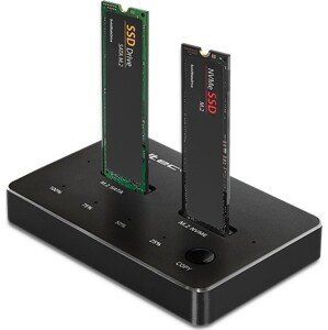 Dokovacia stanica Qoltec M.2 SSD | NVMe| SATA | USB-C | DUAL 2 x 2 TB