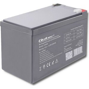Qoltec Batéria AGM | 12V | 12Ah | max. 180A