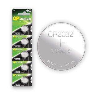 GP 5x  C2032 Lithium batérie 3V 210mAh