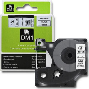 0.049 Páska pre DYMO D1 45803, 45808 | 19mm x 7m | bielo/čierna potlač