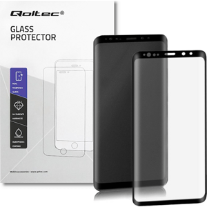 Tvrdené ochranné sklo Qoltec PREMIUM pre Samsung Galaxy S9 PLUS | ČIERNA