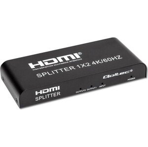 Qoltec Aktívny rozbočovač  2 x HDMI 4K x 2K | 6 Gb/s | 60 Hz |  Vysoká stabilita
