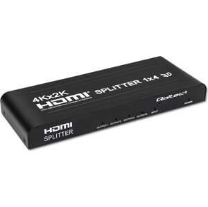 Qoltec Aktívny rozbočovač 4 x HDMI 4K x 2K | 3,4 Gb/s | Vysoká stabilita