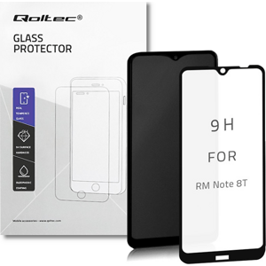 Qoltec Tvrdené ochranné sklo PREMIUM pre Xiaomi Redmi Note 8T | 6D | Čierna | Plný