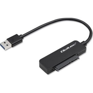 Qoltec SATA adaptér | Adaptér pre 2,5" SSD HDD | USB 3.0 | Super rýchlosť 5 Gb/s | 2 TB | 19 cm