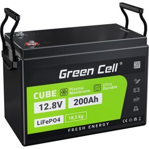 GREEN CELL LiFePO4 200Ah 12,8V 2560Wh lítium-železofosfátová batéria pre karavany, solárne panely, foodtruck, off-grid