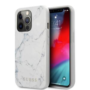 Guess Marble Kryt pre iPhone 13 Pro, Biely