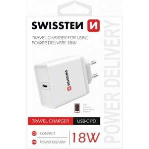 Cestovný adaptér SWISSTEN Napájanie USB-C 18W