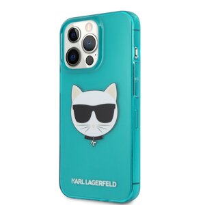 Púzdro Karl Lagerfeld TPU Choupette Head Apple iPhone 13 Pro, modré