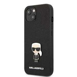 Karl Lagerfeld Saffiano Ikonik Kryt pre iPhone 13 mini, Čierny