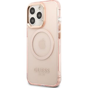Guess Translucent Kryt s MagSafe pre iPhone 13 Pro, Ružový