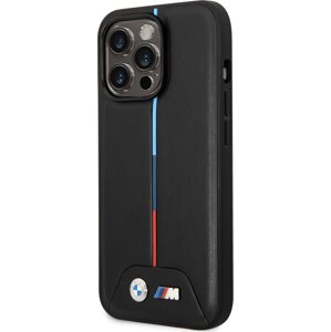 BMW Tricolor Kryt pre iPhone 14 Pro Max, Čierny