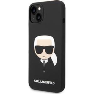 Karl Lagerfeld Liquid Silicone Karl Head Kryt pre iPhone 14, Čierny