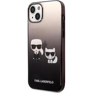 Karl Lagerfeld Gradient Karl and Choupette Kryt pre iPhone 14 Plus, Čierny