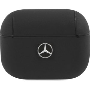 Mercedes-Benz Mercedes Kožené Puzdro pre AirPods Pro, Čierne