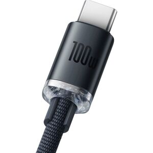 Baseus Crtystal Shine kábel USB-C / USB-C 100W 2m, Čierny