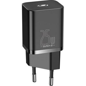 Baseus Nabíjací adaptér TZCCSUP-L01 USB-C 25W + USB-C kábel 1m, Čierny