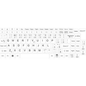 Emeru SK nálepky na celú klávesnicu pre notebook a PC 13 x 13 biele