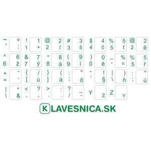 Emeru SK/CZ polepy na klávesnicu, zelené