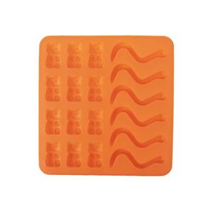 Forma na pečenie gumídkov/dážďoviek ORION 19x19x1cm Orange