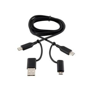 Kábel SENCOR SCO 525-010 USB C/A-C/Micro B 2.0 1m Black