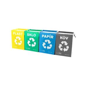 Tašky na triedený odpad SIXTOL Sort Easy 4 Metal 4x36l