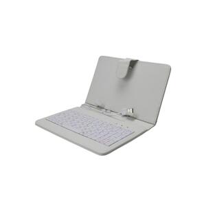 Pouzdro na tablet TIPA 7" s klávesnicí s micro/mini USB, bílé