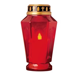 svietidlo sviečka v červenom kahanci (SOMOGYI)