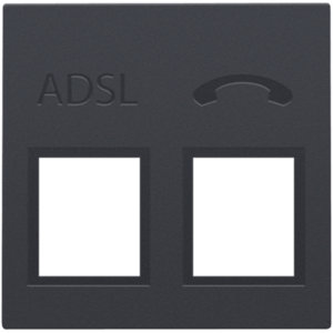 Kryt zásuvky dátovej 2xRJ11 ADSL/tel. antracit (NIKO)