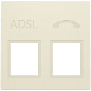 Kryt zásuvky dátovej 2xRJ11 ADSL/tel. krémová (NIKO)