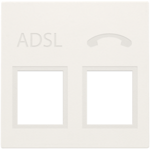 Kryt zásuvky dátovej 2xRJ11 ADSL/tel. biela (NIKO)