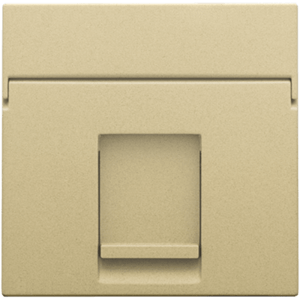 Kryt zásuvky dátovej 1xRJ45 clonky zlatá (NIKO)