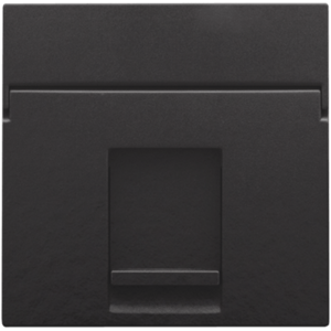 Kryt zásuvky dátovej 1xRJ45 clonky čierna piano  (NIKO)