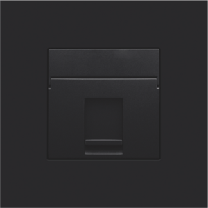 Kryt zásuvky dátovej 1xRJ45 clonky čierna (NIKO)