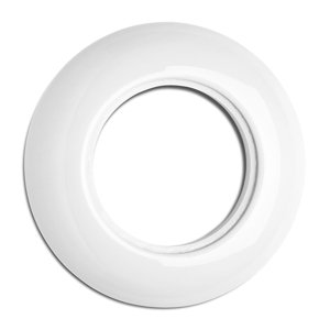 Rámček okrúhly 1-násobný, biely porcelán (THPG)