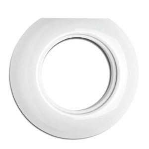 Rámček okrúhly viac-násobný krajný, biely porcelán (THPG)