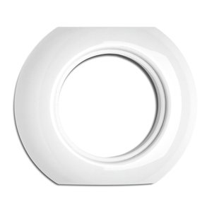 Rámček okrúhly viac-násobný stredový, biely porcelán (THPG)