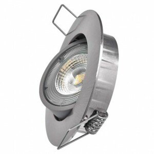 LED bodové svietidlo Exclusive strieborné, kruh 5W 4500K (EMOS)
