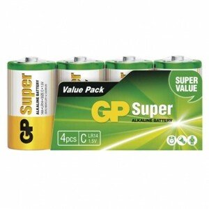 Alkalická batéria GP Super LR14 (C), fólia (EMOS)