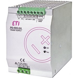 Napájací zdroj PS-480-24 na DIN 24V DC 480W (ETI)