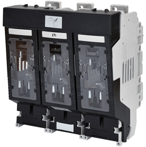 Poistkový odpínač radový HVL4a 3P 2xM12 1600 pre poistky NH4a s montážou na panel (ETI)