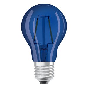 Žiarovka farebná LED 2,5W, E27, modrá, CLA15  240V (OSRAM)