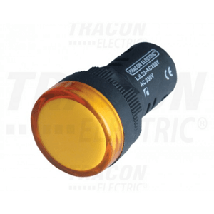 Kontrolka Led 230V AC/DC, žltá, d=22mm IP65 LED  (TRACON)