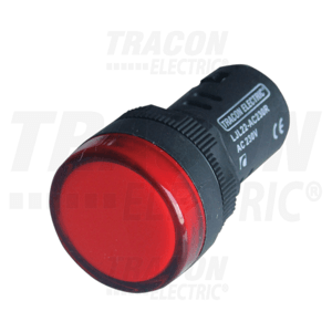Kontrolka Led 230V AC/DC, červená, d=22mm IP65 LED  (TRACON)