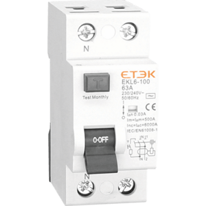 Prúdový chránič 1P+N 40A 6KA 30mA typ A EKL6-100 (ETEK)