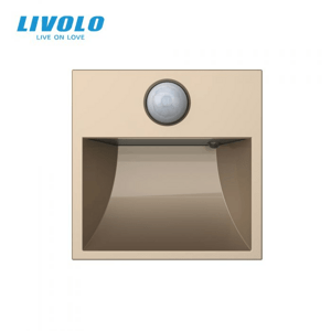 Schodiskové/Orientačné LED svietidlo so senzorom - zlaté (LIVOLO)