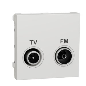 Unica - Zásuvka TV/R individuálna, 11 dB, 2M, Biela